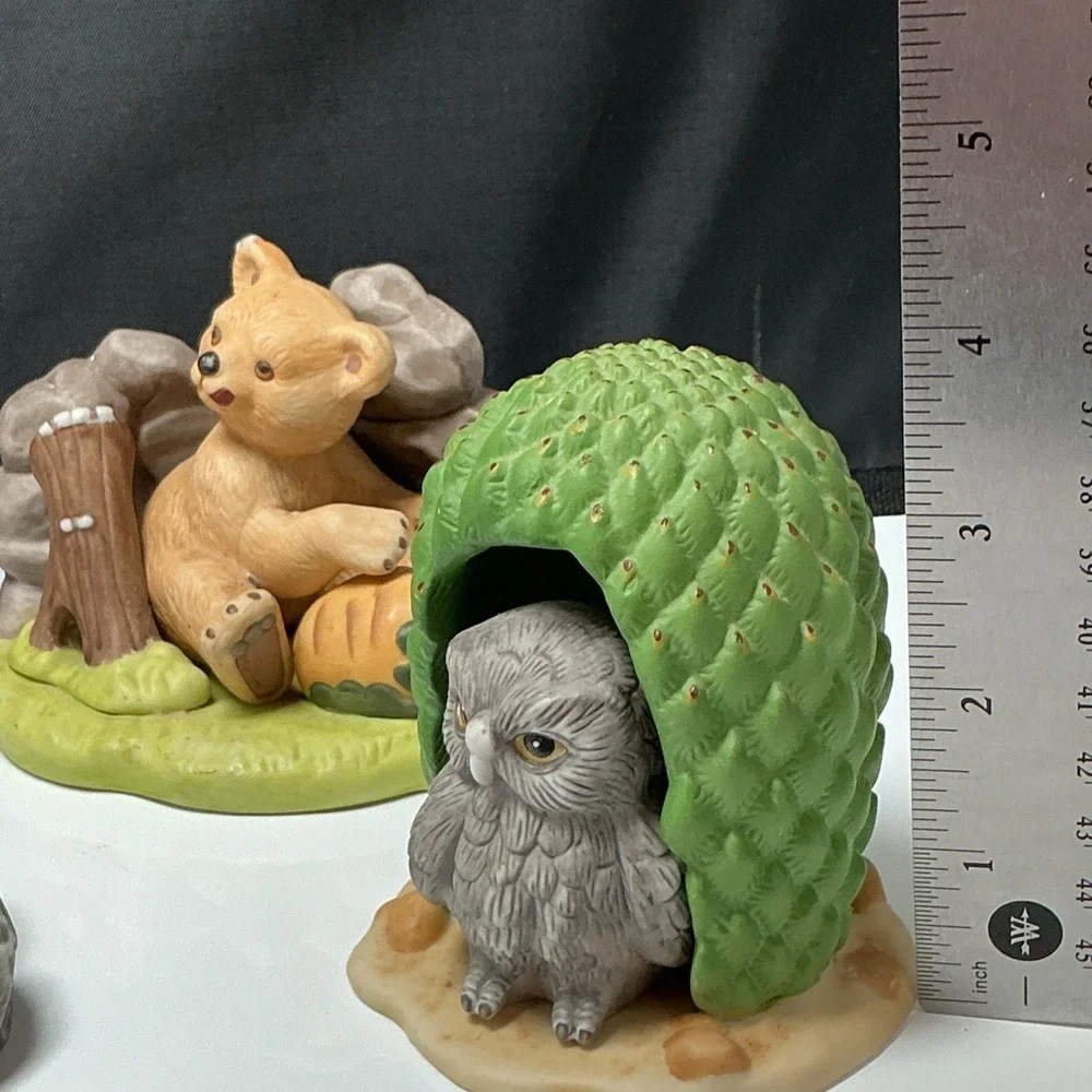 VTG 1980s Franklin Mint‎ Woodland Surprises Lot Of 6 Nature Animal Figurines